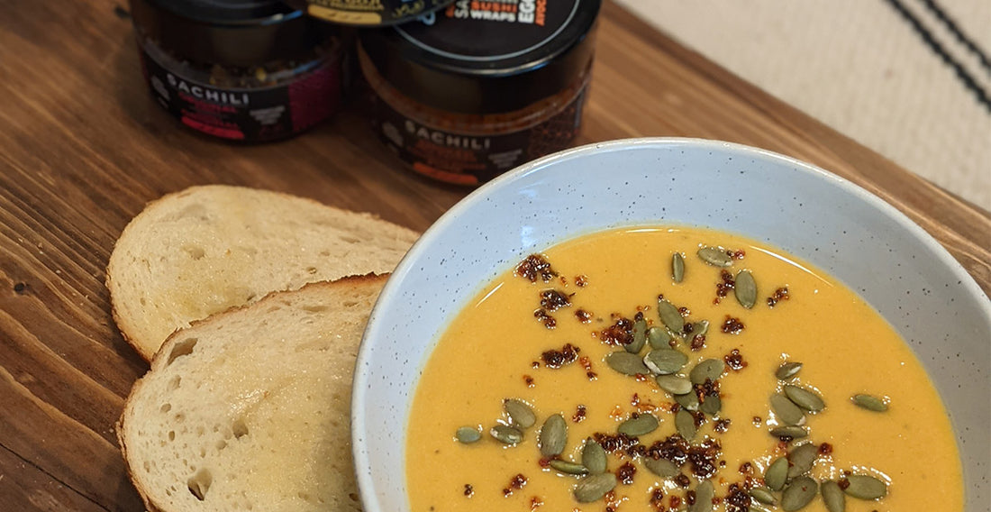 Roasted Butternut Squash and Sweet Potato Soup