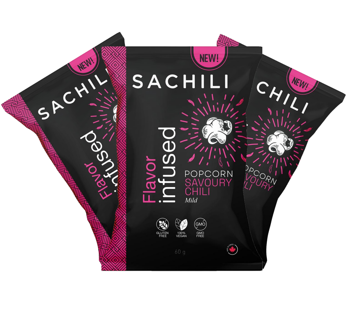 Sachili Gourmet Vegan Popcorn - Savoury Chili