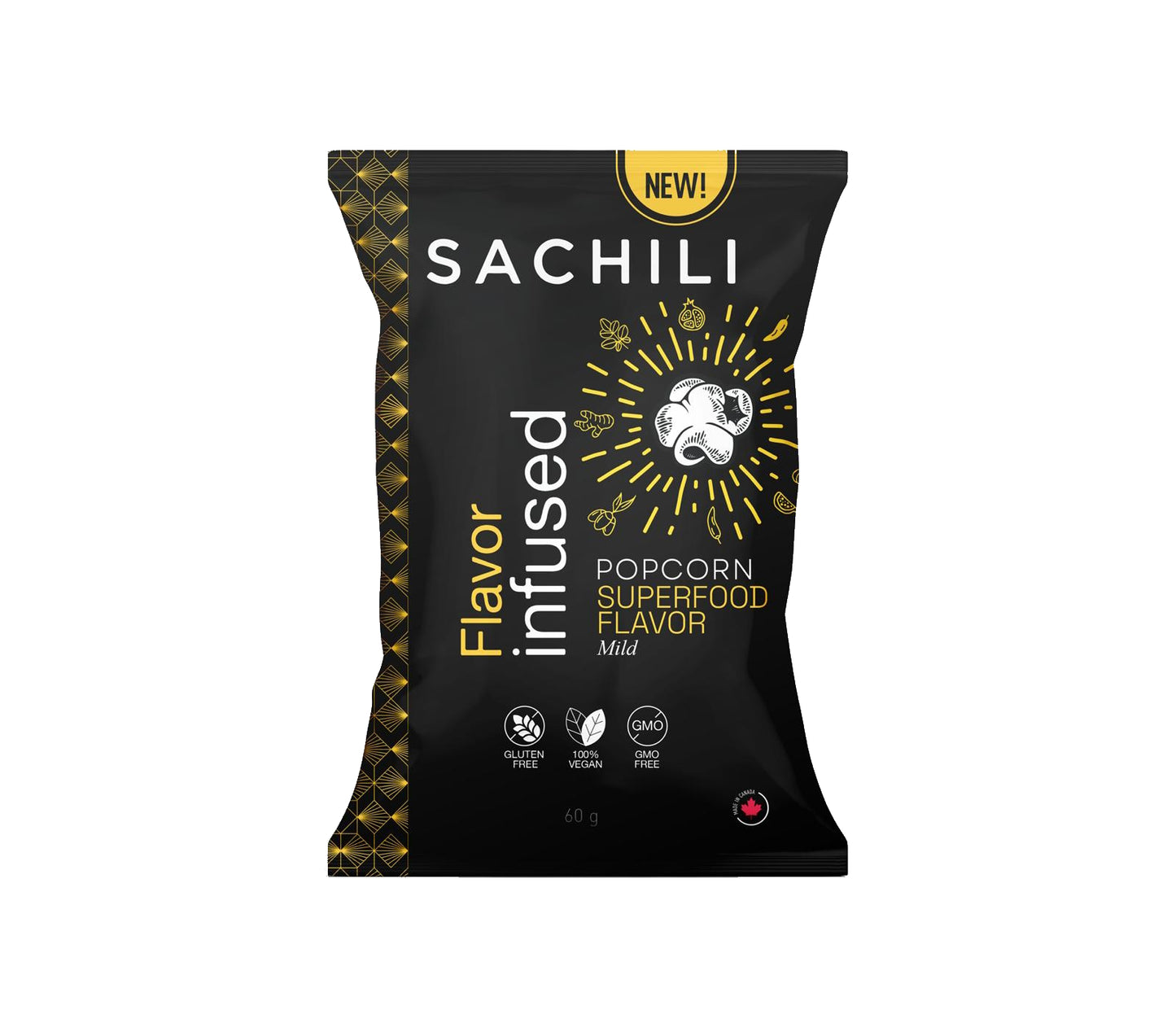 Sachili Gourmet Vegan Popcorn - Savory Superfood